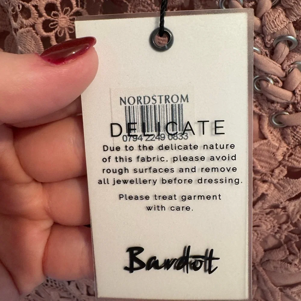 NWT Bardot Lace Mini Dress in Mauve